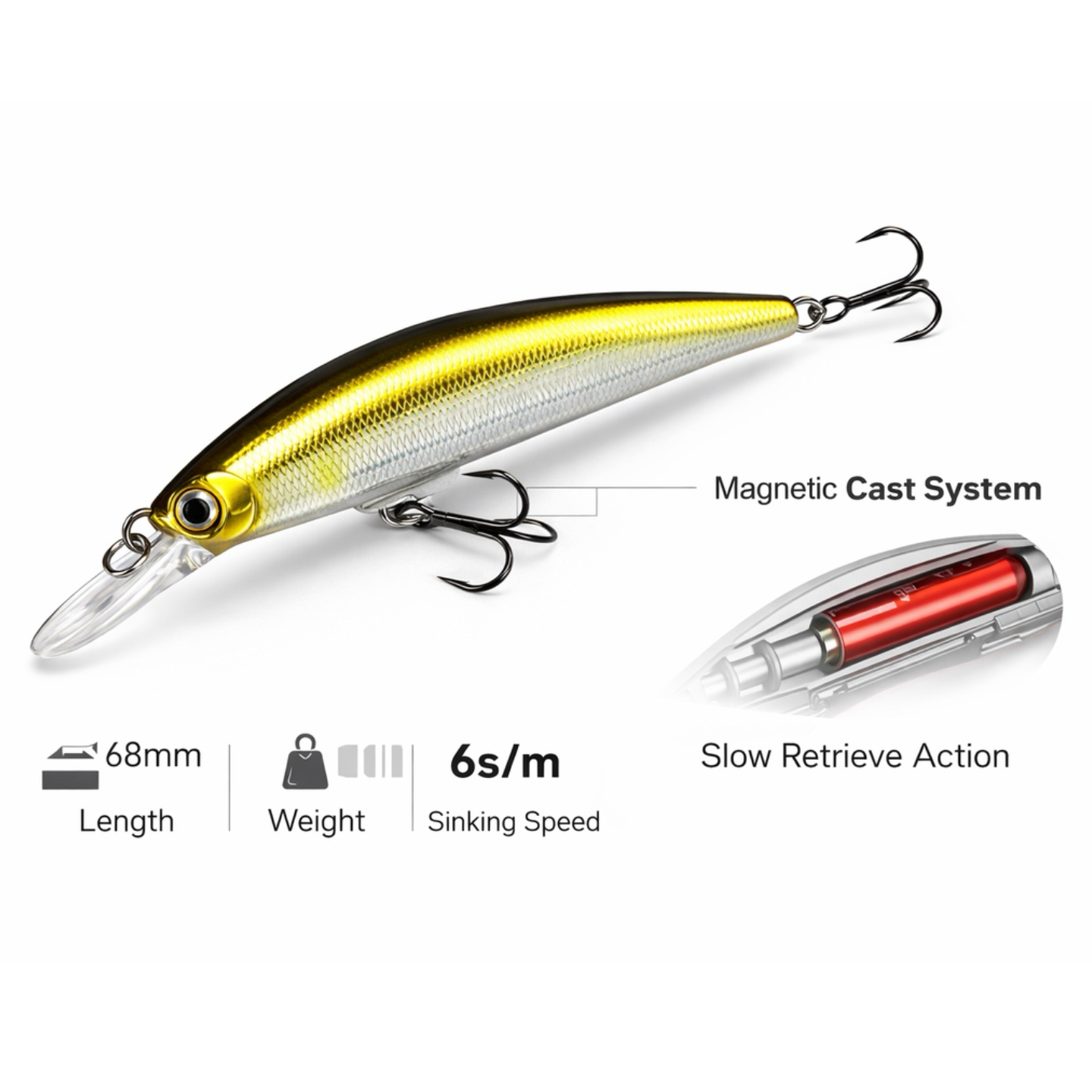 Premium X68 – Sinking Minnow Jerkbait